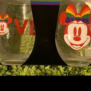 Disney Rainbow Collection Stemless Wine Glasses
